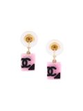 quilted CC earrings