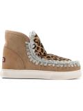'Eskimo' leopard panel boots