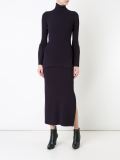crepe knit flared sleeve sweater