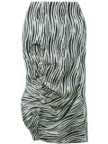 Zebra Print Midi Skirt