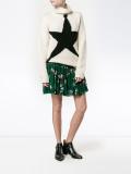 pine grove leaves print skirt