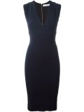 fitted V-neck dress
