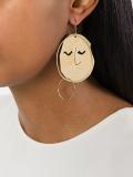 moon face earrings