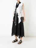 drawstring sheer waistcoat