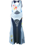 patchwork T-shirt maxi dress