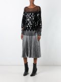 sheer sequinned blouse