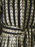mosaic belted shirt dress