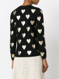 metallic hearts jumper