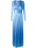 deep v-neck side slit gown