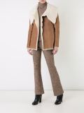 shearling peplum jacket