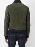 zipped leather jacket 