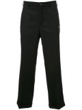 straight leg cropped trousers