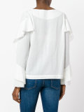 ruffled longsleeved blouse