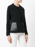contrast pocket blazer 