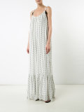 blurred stripe maxi dress