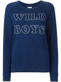 刺绣wild boys套头衫