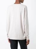 V-neck knit blouse