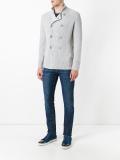 double-breasted ribbed cardigan