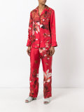 high-rise floral print trousers 