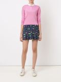 print pleated skirt