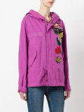 patched mini parka