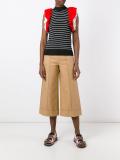 wide leg cropped trousers
