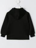 logo neoprene zip hoodie