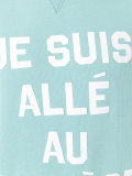 French text print sweatshirt 