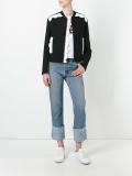 contrast bomber jacket