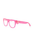 transparent glitter square glasses