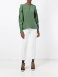 keyhole detail blouse 