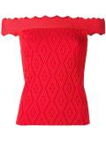 off-shoulders fitted blouse
