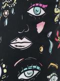 multi-print mini skirt