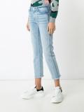 frayed trim jeans 