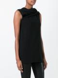 sleeveless knit blouse