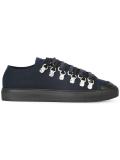 lace-up fur effect sneakers