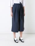 pleated tie waist short trousers