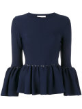 knitted bell sleeve top