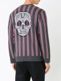 skull patch striped jumper