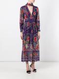 printed v-neck dress