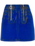 flocked mini skirt