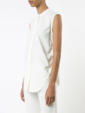 band collar blouse