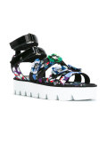 floral platform sandals 