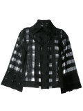 sheer checked shirt