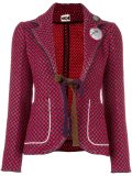 checked fitted jacket