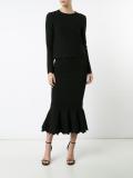 scalloped hem blouse