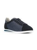 denim laterals lace-up sneakers