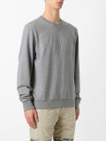 embossed logo sweatshirt
