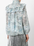 ruffle collar blouse