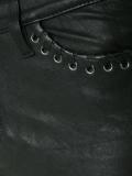 leather effect skinny trousers
